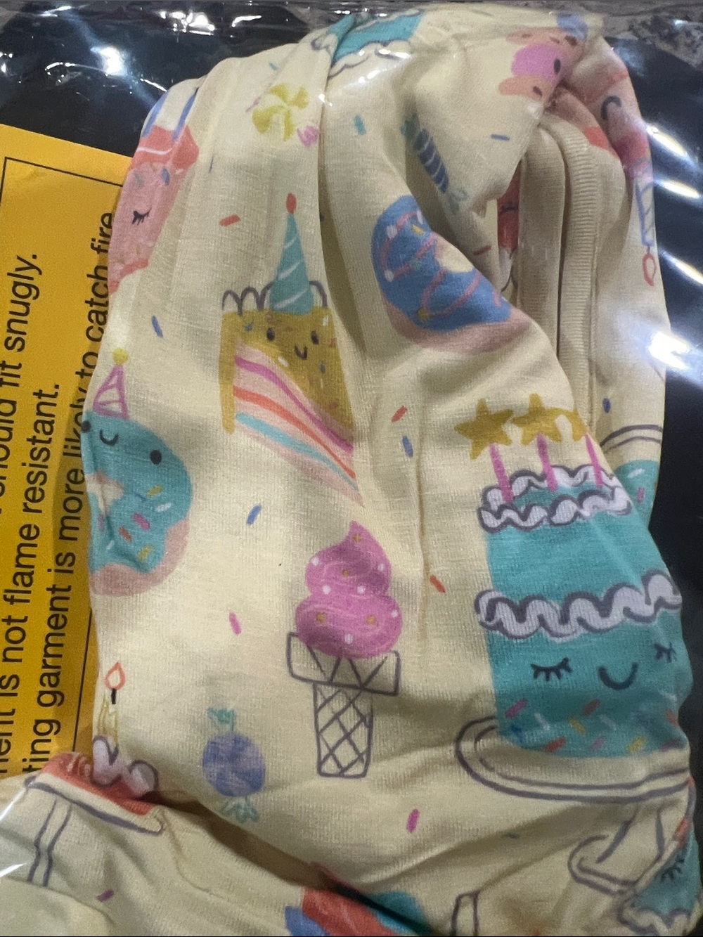 Little sleepies birthday print shorty